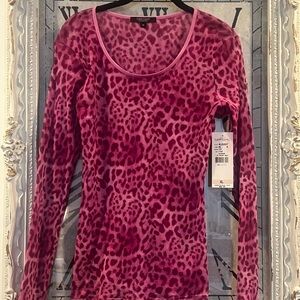 Pink Leopard Print Women's Top